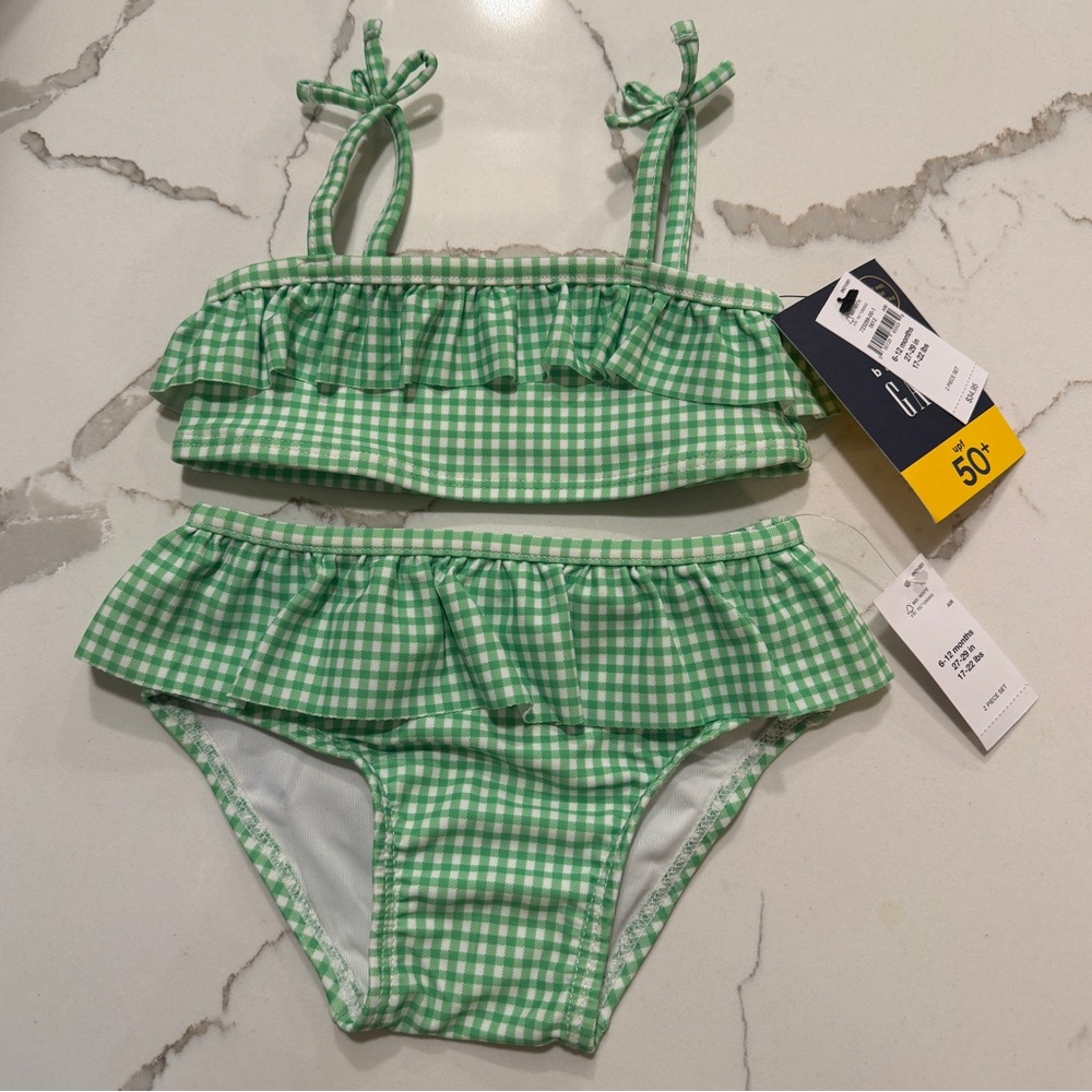 Baby GAP Gingham Swim Two Piece Swim Bikini